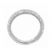 1.25 ct Ladies Round Cut Diamond Pave Set Wedding Band Ring 